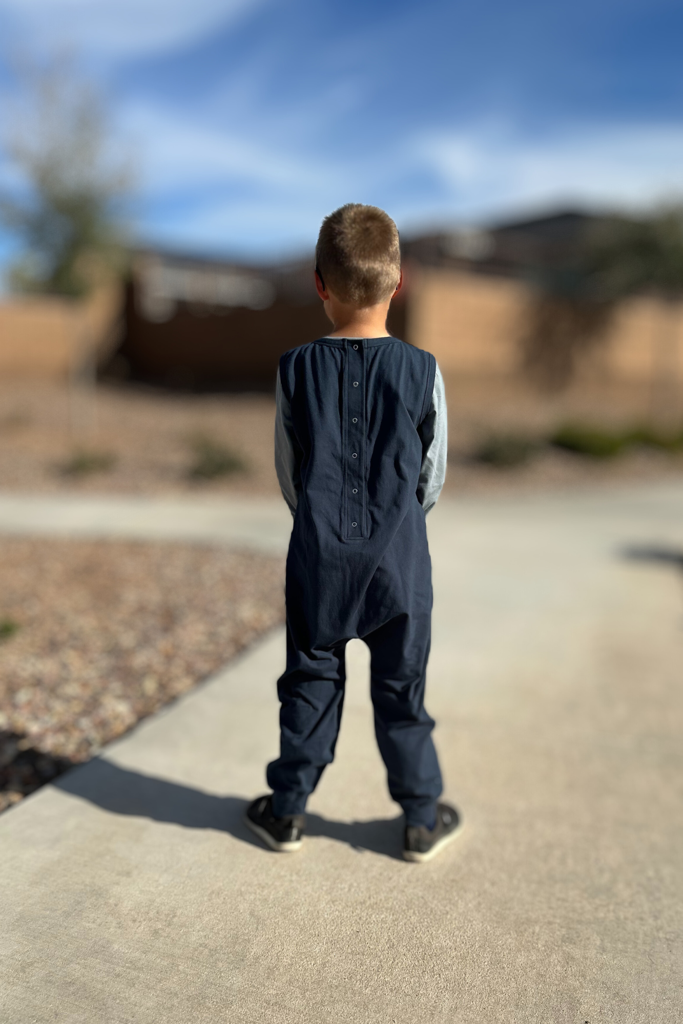 Adaptive Romper in Navy
