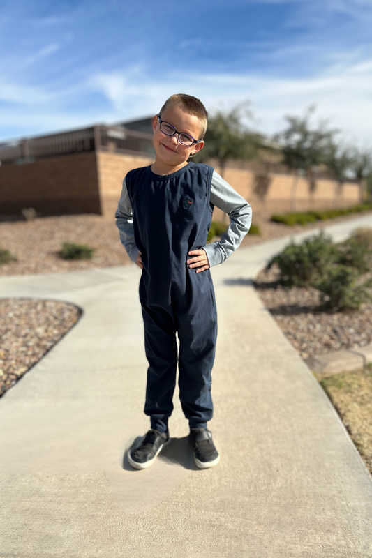 Adaptive Romper in Navy