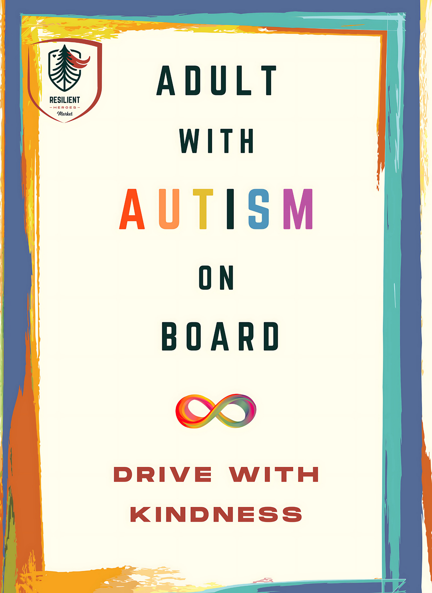 Car Magnet Child/Adult with Autism On Board 5" x 7"