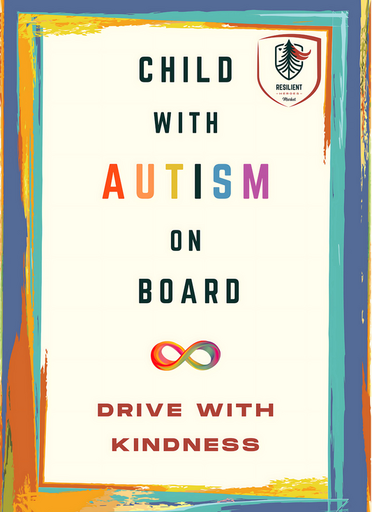 Car Magnet Child/Adult with Autism On Board 5" x 7"
