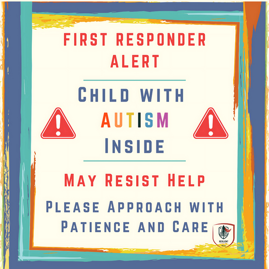 First Responder Alert Door Decal 5"x5" (Child and Adult Versions)